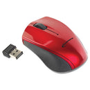Innovera® wholesale. Mini Wireless Optical Mouse, 2.4 Ghz Frequency-30 Ft Wireless Range, Left-right Hand Use, Red-black. HSD Wholesale: Janitorial Supplies, Breakroom Supplies, Office Supplies.