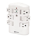 Innovera® wholesale. Wall Mount Surge Protector, 6 Outlets, 2160 Joules, White. HSD Wholesale: Janitorial Supplies, Breakroom Supplies, Office Supplies.