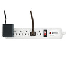 Innovera® wholesale. Surge Protector, 6 Outlets, 4 Ft Cord, 540 Joules, White. HSD Wholesale: Janitorial Supplies, Breakroom Supplies, Office Supplies.