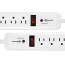 Innovera® wholesale. Surge Protector, 6 Outlets, 4 Ft Cord, 540 Joules, White, 2-pk. HSD Wholesale: Janitorial Supplies, Breakroom Supplies, Office Supplies.