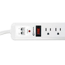 Innovera® wholesale. Surge Protector, 7 Outlets, 4 Ft Cord, 1080 Joules, White. HSD Wholesale: Janitorial Supplies, Breakroom Supplies, Office Supplies.
