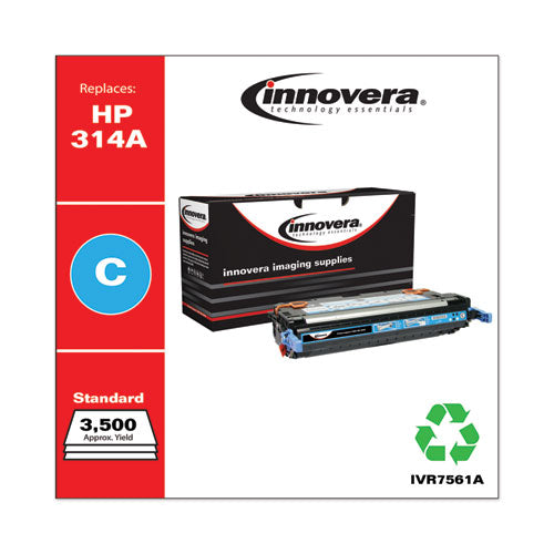 Innovera® wholesale. Remanufactured Cyan Toner, Replacement For Hp 314a (q7561a), 3,500 Page-yield. HSD Wholesale: Janitorial Supplies, Breakroom Supplies, Office Supplies.