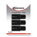 Innovera® wholesale. Usb 3.0 Flash Drive, 32 Gb, 3-pack. HSD Wholesale: Janitorial Supplies, Breakroom Supplies, Office Supplies.