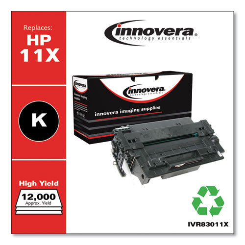 Innovera® wholesale. Remanufactured Black High-yield Toner, Replacement For Hp 11x (q6511x), 12,000 Page-yield. HSD Wholesale: Janitorial Supplies, Breakroom Supplies, Office Supplies.