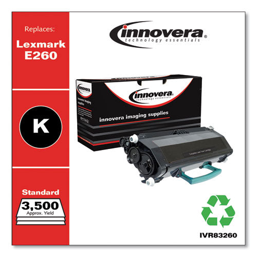 Innovera® wholesale. Remanufactured Black Toner, Replacement For Lexmark E260 (e260a21a), 3,500 Page-yield. HSD Wholesale: Janitorial Supplies, Breakroom Supplies, Office Supplies.