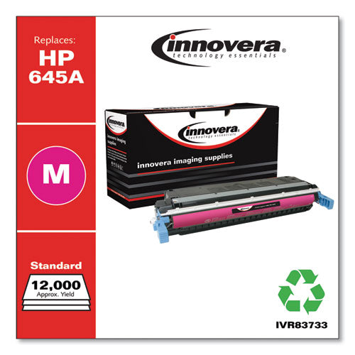 Innovera® wholesale. Remanufactured Magenta Toner, Replacement For Hp 645a (c9733a), 12,000 Page-yield. HSD Wholesale: Janitorial Supplies, Breakroom Supplies, Office Supplies.