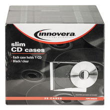 Load image into Gallery viewer, Innovera® wholesale. Cd-dvd Slim Jewel Cases, Clear-black, 25-pack. HSD Wholesale: Janitorial Supplies, Breakroom Supplies, Office Supplies.