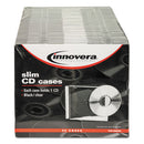 Innovera® wholesale. Cd-dvd Slim Jewel Cases, Clear-black, 50-pack. HSD Wholesale: Janitorial Supplies, Breakroom Supplies, Office Supplies.