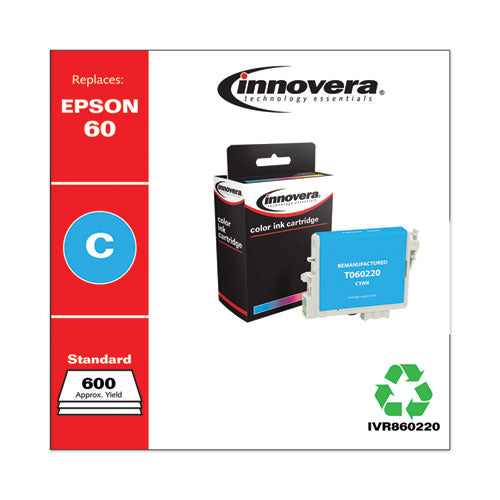 Innovera® wholesale. Remanufactured Cyan Ink, Replacement For Epson 60 (t060220), 600 Page-yield. HSD Wholesale: Janitorial Supplies, Breakroom Supplies, Office Supplies.