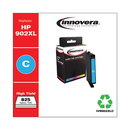 Innovera® wholesale. Remanufactured Cyan High-yield Ink, Replacement For Hp 902xl (t6m02an), 825 Page-yield. HSD Wholesale: Janitorial Supplies, Breakroom Supplies, Office Supplies.