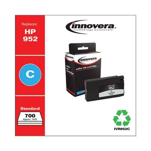 Innovera® wholesale. Remanufactured Cyan Ink, Replacement For Hp 952 (l0s49an), 700 Page-yield. HSD Wholesale: Janitorial Supplies, Breakroom Supplies, Office Supplies.