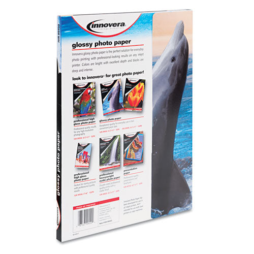 Innovera® wholesale. Glossy Photo Paper, 7 Mil, 8.5 X 11, Glossy White, 50-pack. HSD Wholesale: Janitorial Supplies, Breakroom Supplies, Office Supplies.
