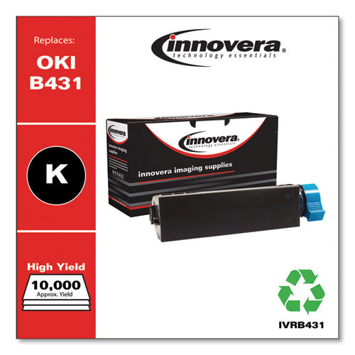 Innovera® wholesale. Remanufactured Black Toner, Replacement For Oki B431 (44574901), 10,000 Page-yield. HSD Wholesale: Janitorial Supplies, Breakroom Supplies, Office Supplies.