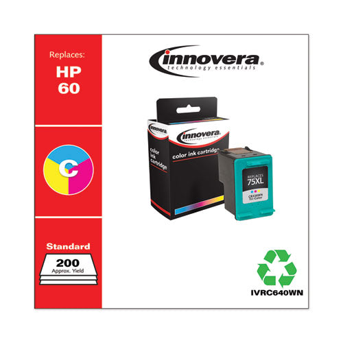 Innovera® wholesale. Remanufactured Black Ink, Replacement For Hp 60 (cc640wn), 200 Page-yield. HSD Wholesale: Janitorial Supplies, Breakroom Supplies, Office Supplies.