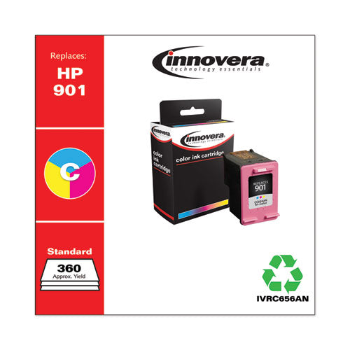 Innovera® wholesale. Remanufactured Tri-color Ink, Replacement For Hp 901 (cc656an), 360 Page-yield. HSD Wholesale: Janitorial Supplies, Breakroom Supplies, Office Supplies.