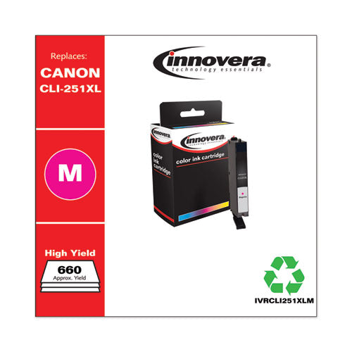 Innovera® wholesale. Remanufactured Magenta High-yield Ink, Replacement For Canon Cli-251xl (6450b001), 660 Page-yield. HSD Wholesale: Janitorial Supplies, Breakroom Supplies, Office Supplies.