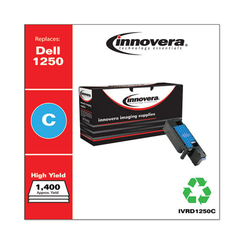 Innovera® wholesale. Remanufactured Cyan High-yield Toner, Replacement For Dell 1250 (331-0777), 1,400 Page-yield. HSD Wholesale: Janitorial Supplies, Breakroom Supplies, Office Supplies.