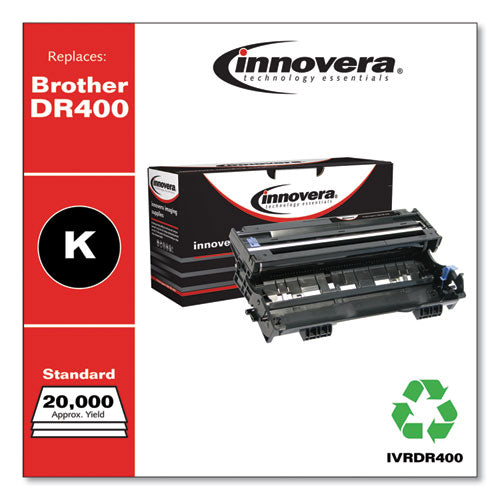 Innovera® wholesale. Remanufactured Black Drum Unit, Replacement For Brother Dr400, 20,000 Page-yield. HSD Wholesale: Janitorial Supplies, Breakroom Supplies, Office Supplies.