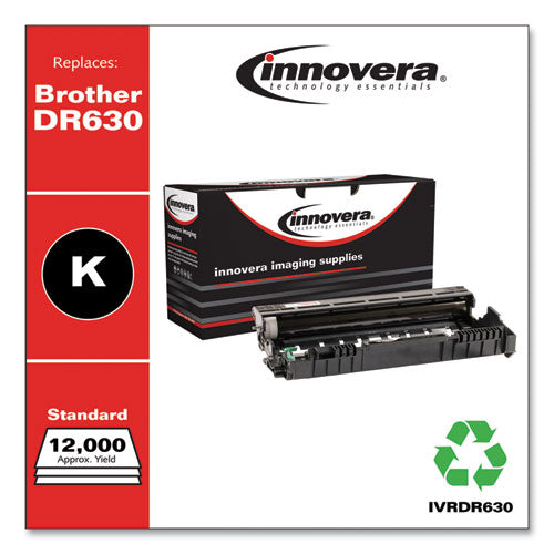 Innovera® wholesale. Remanufactured Black Drum Unit, Replacement For Brother Dr630, 12,000 Page-yield. HSD Wholesale: Janitorial Supplies, Breakroom Supplies, Office Supplies.