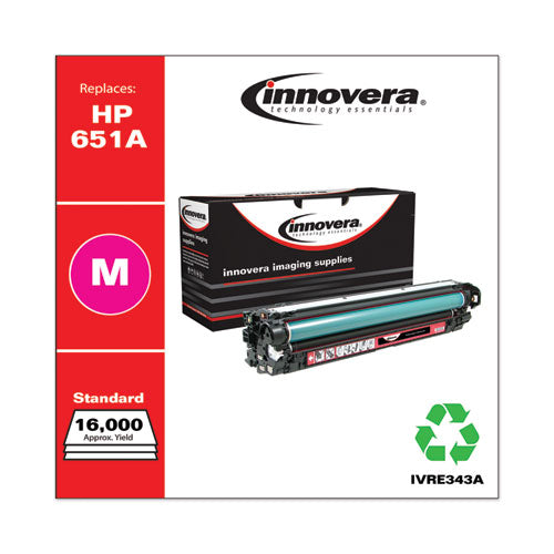 Innovera® wholesale. Remanufactured Magenta Toner, Replacement For Hp 651a (ce343a), 13,500 Page-yield. HSD Wholesale: Janitorial Supplies, Breakroom Supplies, Office Supplies.