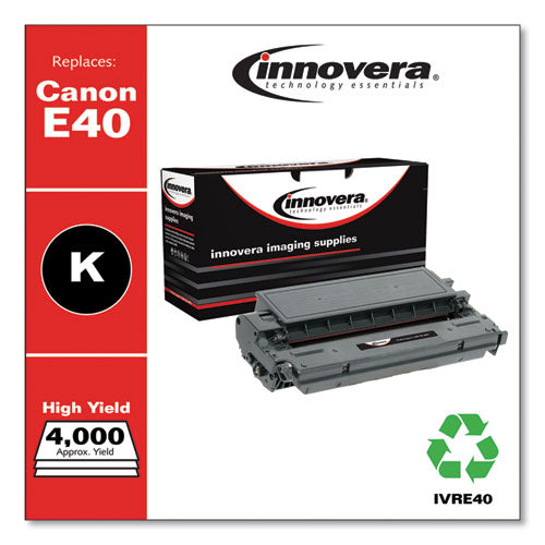 Innovera® wholesale. Remanufactured Black High-yield Toner, Replacement For Canon E40 (1491a002aa), 4,000 Page-yield. HSD Wholesale: Janitorial Supplies, Breakroom Supplies, Office Supplies.