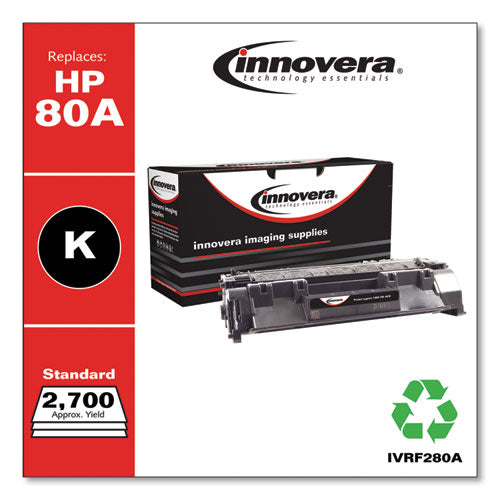 Innovera® wholesale. Remanufactured Black Toner, Replacement For Hp 80a (cf280a), 2,700 Page-yield. HSD Wholesale: Janitorial Supplies, Breakroom Supplies, Office Supplies.