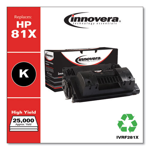 Innovera® wholesale. Remanufactured Black High-yield Toner, Replacement For Hp 81x (cf281x), 25,000 Page-yield. HSD Wholesale: Janitorial Supplies, Breakroom Supplies, Office Supplies.