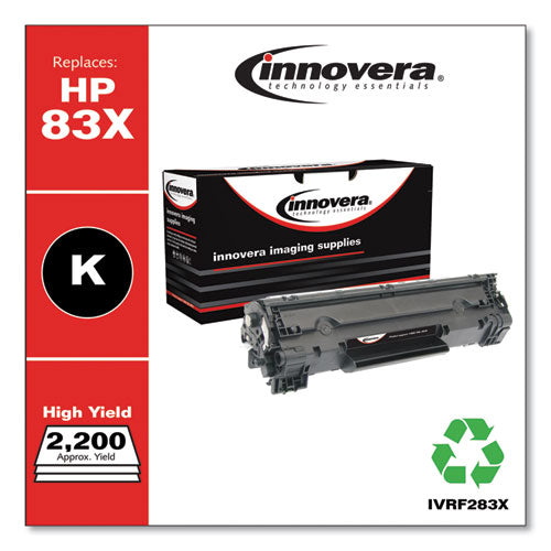 Innovera® wholesale. Remanufactured Black High-yield Toner, Replacement For Hp 83x (cf283x), 2,000 Page-yield. HSD Wholesale: Janitorial Supplies, Breakroom Supplies, Office Supplies.