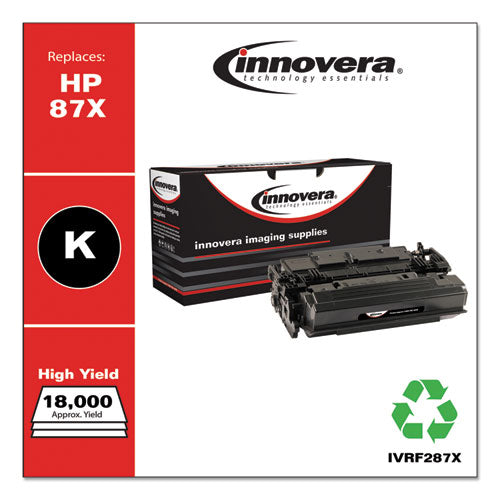 Innovera® wholesale. Remanufactured Black High-yield Toner, Replacement For Hp 87x (cf287x), 18,000 Page-yield. HSD Wholesale: Janitorial Supplies, Breakroom Supplies, Office Supplies.