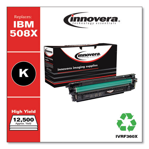 Innovera® wholesale. Remanufactured Black High-yield Toner, Replacement For Hp 508x (cf360x), 12,500 Page-yield. HSD Wholesale: Janitorial Supplies, Breakroom Supplies, Office Supplies.