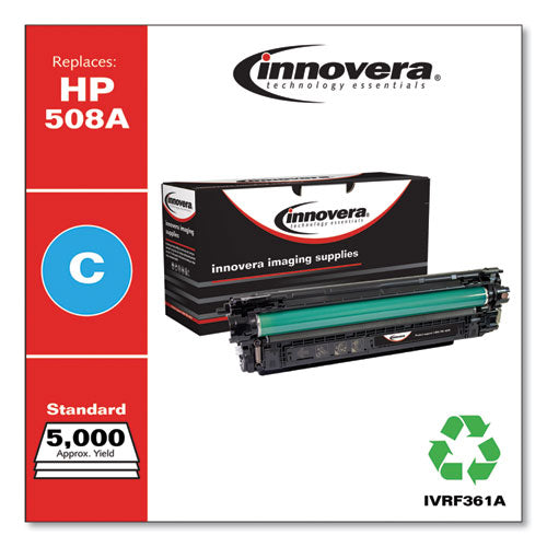 Innovera® wholesale. Remanufactured Cyan Toner, Replacement For Hp 508a (cf361a), 5,000 Page-yield. HSD Wholesale: Janitorial Supplies, Breakroom Supplies, Office Supplies.