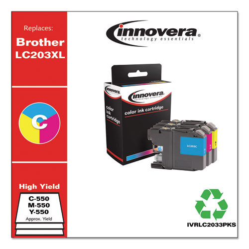 Innovera® wholesale. Remanufactured Cyan-magenta-yellow High-yield Ink, Replacement For Brother Lc2033pks, 550 Page-yield. HSD Wholesale: Janitorial Supplies, Breakroom Supplies, Office Supplies.