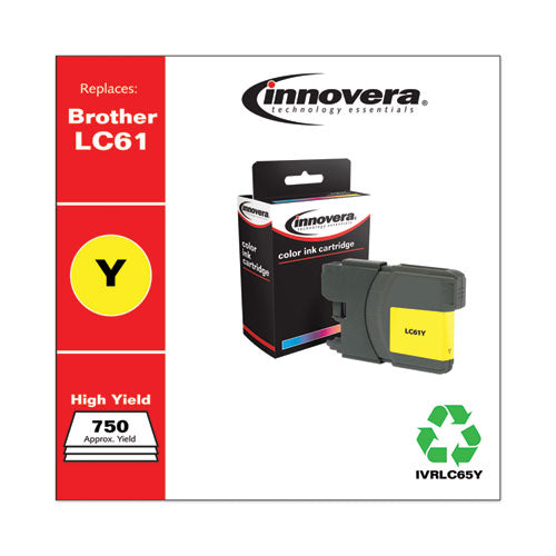 Innovera® wholesale. Remanufactured Yellow High-yield Ink, Replacement For Brother Lc65y, 750 Page-yield. HSD Wholesale: Janitorial Supplies, Breakroom Supplies, Office Supplies.