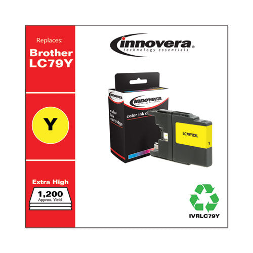 Innovera® wholesale. Remanufactured Yellow Extra High-yield Ink, Replacement For Brother Lc79y, 1,200 Page-yield. HSD Wholesale: Janitorial Supplies, Breakroom Supplies, Office Supplies.