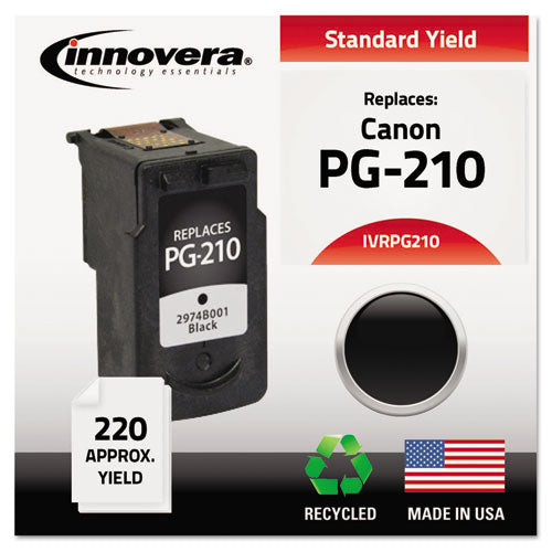 Innovera® wholesale. Remanufactured Black Ink, Replacement For Canon Pg-210 (2974b001), 220 Page-yield. HSD Wholesale: Janitorial Supplies, Breakroom Supplies, Office Supplies.