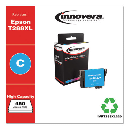 Innovera® wholesale. Remanufactured Cyan High-yield Ink, Replacement For Epson T288xl (t288xl220), 450 Page-yield. HSD Wholesale: Janitorial Supplies, Breakroom Supplies, Office Supplies.