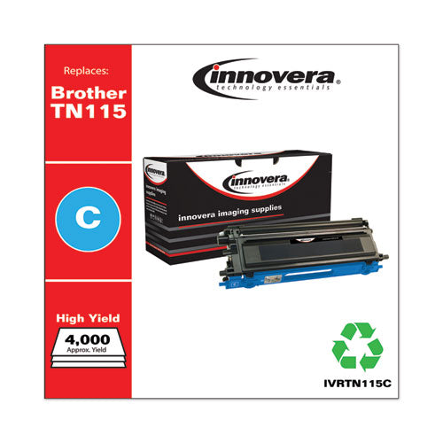 Innovera® wholesale. Remanufactured Cyan High-yield Toner, Replacement For Brother Tn115c, 4,000 Page-yield. HSD Wholesale: Janitorial Supplies, Breakroom Supplies, Office Supplies.