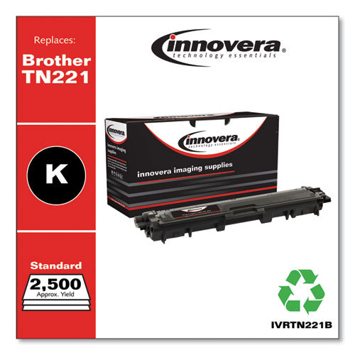 Innovera® wholesale. Remanufactured Black Toner, Replacement For Brother Tn221bk, 2,500 Page-yield. HSD Wholesale: Janitorial Supplies, Breakroom Supplies, Office Supplies.