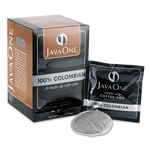 Java One® wholesale. Coffee Pods, Colombian Supremo, Single Cup, 14-box. HSD Wholesale: Janitorial Supplies, Breakroom Supplies, Office Supplies.