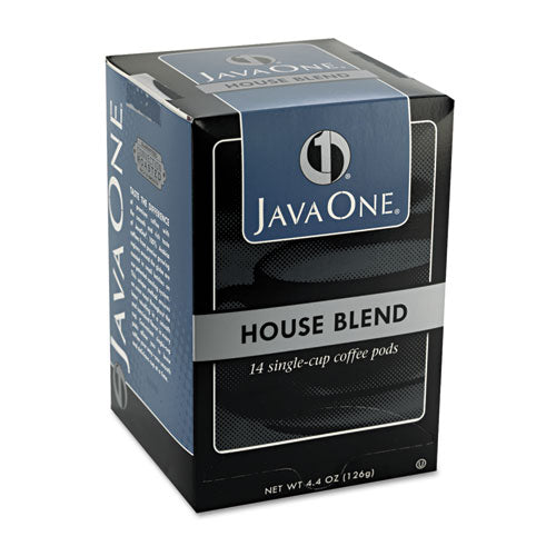 Java One® wholesale. Coffee Pods, House Blend, Single Cup, 14-box. HSD Wholesale: Janitorial Supplies, Breakroom Supplies, Office Supplies.