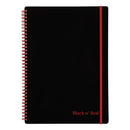 Black n' Red™ wholesale. Twin Wire Poly Cover Notebook, Wide-legal Rule, Black Cover, 11.75 X 8.25, 70 Sheets. HSD Wholesale: Janitorial Supplies, Breakroom Supplies, Office Supplies.