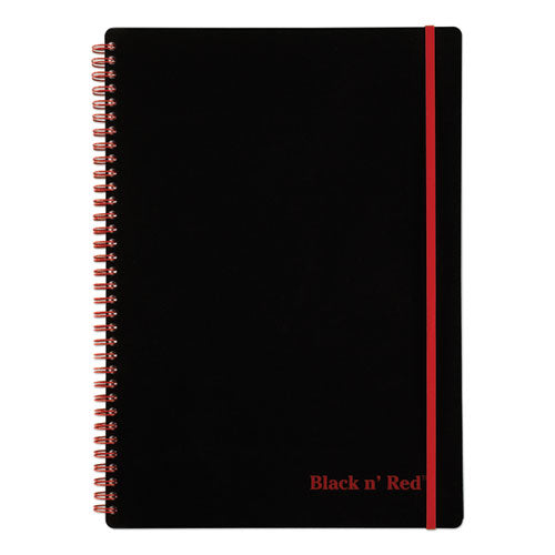 Black n' Red™ wholesale. Twin Wire Poly Cover Notebook, Wide-legal Rule, Black Cover, 11.75 X 8.25, 70 Sheets. HSD Wholesale: Janitorial Supplies, Breakroom Supplies, Office Supplies.