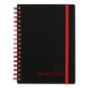 Black n' Red™ wholesale. Twin Wire Poly Cover Notebook, Wide-legal Rule, Black Cover, 5.88 X 4.13, 70 Sheets. HSD Wholesale: Janitorial Supplies, Breakroom Supplies, Office Supplies.