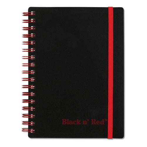 Black n' Red™ wholesale. Twin Wire Poly Cover Notebook, Wide-legal Rule, Black Cover, 5.88 X 4.13, 70 Sheets. HSD Wholesale: Janitorial Supplies, Breakroom Supplies, Office Supplies.