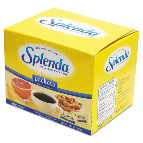 Splenda® wholesale. No Calorie Sweetener Packets, 0.035 Oz Packets, 400-box, 6 Boxes-carton. HSD Wholesale: Janitorial Supplies, Breakroom Supplies, Office Supplies.