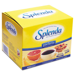 Splenda® wholesale. No Calorie Sweetener Packets, 0.035 Oz Packets, 400-box, 6 Boxes-carton. HSD Wholesale: Janitorial Supplies, Breakroom Supplies, Office Supplies.