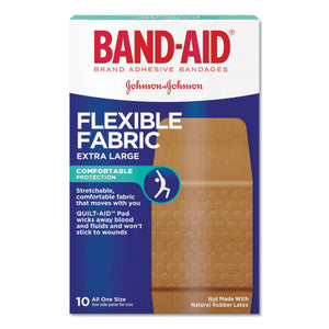 BAND-AID® wholesale. Flexible Fabric Extra Large Adhesive Bandages, 1.25" X 4", 10-box. HSD Wholesale: Janitorial Supplies, Breakroom Supplies, Office Supplies.