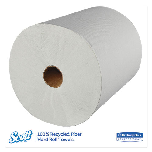 Scott® wholesale. Scott Essential 100% Recycled Fiber Hard Roll Towel, 1.5" Core,white,8" X 800ft, 12-ct. HSD Wholesale: Janitorial Supplies, Breakroom Supplies, Office Supplies.