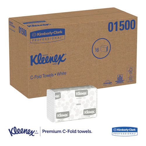 Kleenex® wholesale. C-fold Paper Towels, 10 1-8 X 13 3-20, White, 150-pack, 16 Packs-carton. HSD Wholesale: Janitorial Supplies, Breakroom Supplies, Office Supplies.
