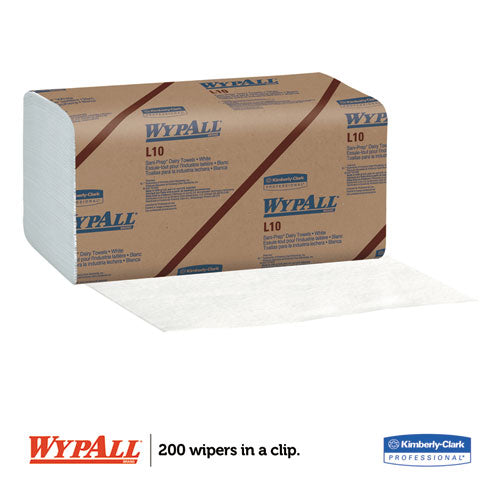 WypAll® wholesale. L10 Sani-prep Dairy Towels, Banded, 1-ply, 10 1-2 X 9 3-10, 200-pk, 12 Pk-carton. HSD Wholesale: Janitorial Supplies, Breakroom Supplies, Office Supplies.